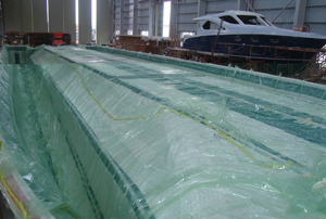 24米双体船真空成型